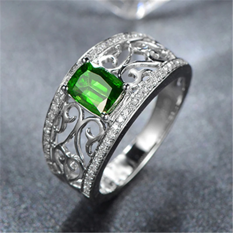 New Silver Ring Classic Simple Beautiful Temperament Girl Inlaid Zircon Hand Jewelry Gift | Украшения и аксессуары