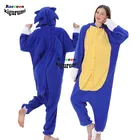 Пижама-кигуруми унисекс, Экстра большого размера XXL, синяя, с рисунком животных, енота, для косплея, для взрослых, для женщин и мужчин, 2021