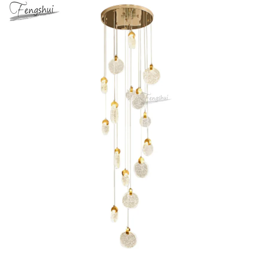 Роскошный светодиодный светильник в скандинавском стиле хрустальная лампа для