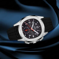linbert 2021 luxury brand patek mens quartz watch rubber strap luminous sports casual watch waterproof ladies watch