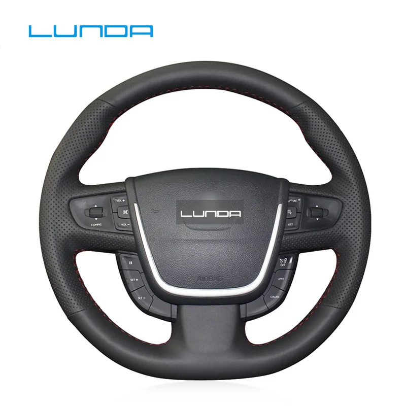 Кожаный чехол LUNDA с ручной строчкой для Peugeot 508 2011 2008 SW аксессуары интерьера|Чехлы