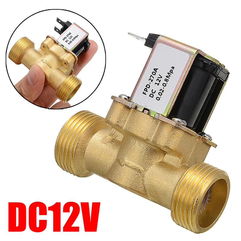 Electric Solenoid Valve Water Normally Closed Brass G3/4 DC 12V Switch | Обустройство дома