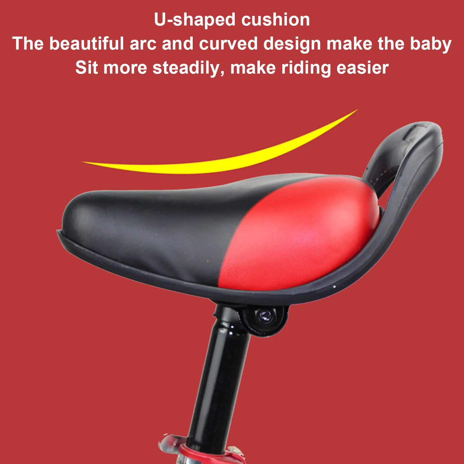 

Kids Bike Seat PU Leather Bicycle Saddle Bicycle Seat Soft Cushion Comfort Pad Waterproof MTB Saddle for Child Saddle Parts