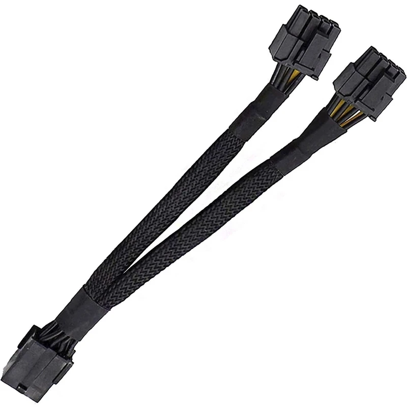 

2021 CPU 8 Pin Male To Dual PCIe 2X 8 Pin (6+2) Male Power Adapter Cable For Corsair Modular Power Supply 20cm Adapter Cable