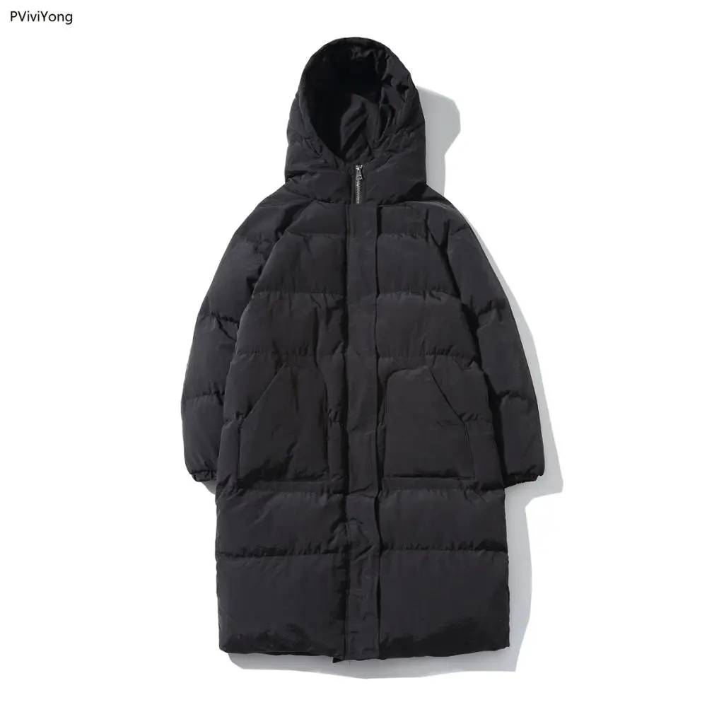 PViviYong Winter jacket men fashion male hooded coat jackets men high quality cotton Long coat men clothes bread parka 999