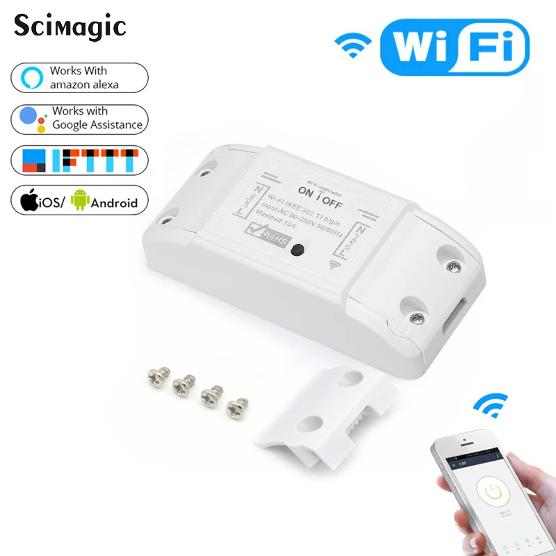 

3PCS Smart Home Wifi Switch Wireless Remote Control Light Timer Switch DIY Modules 10A/2200W via Tuya / Smart Life