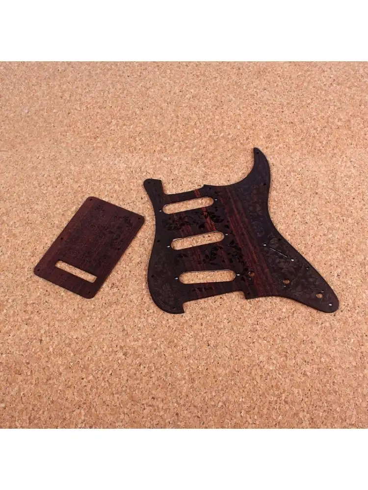 Настоящая розовая древесина SSS Strat Гитара Pickguard гитара 24BD|Детали и аксессуары для
