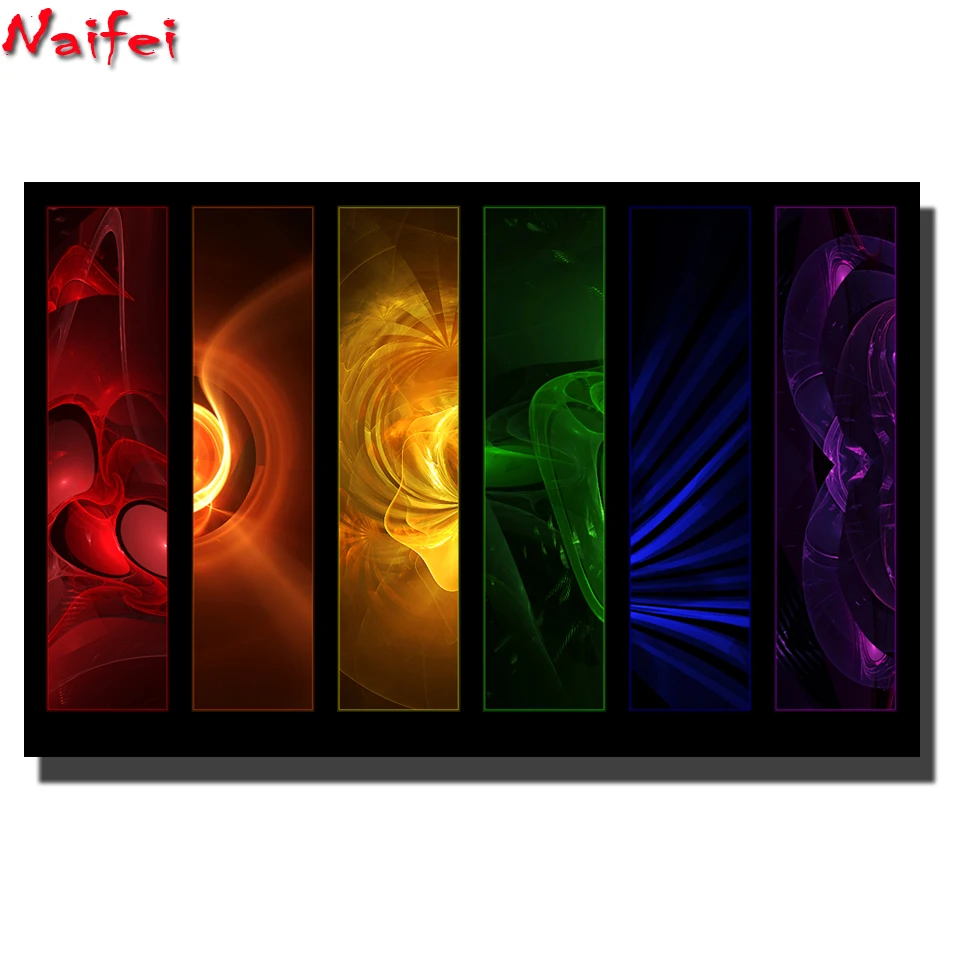 

Алмазная живопись красный желтый зеленый синий и фиолетовый абстрактное искусство Алмазная мозаика рождественские наборы для вышивки кре...