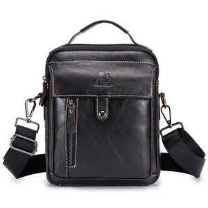 Мужская сумка-Кроссбоди из 100% натуральной кожи, черная винтажная сумка из коровьей кожи, Повседневная сумка-мессенджер, 2019