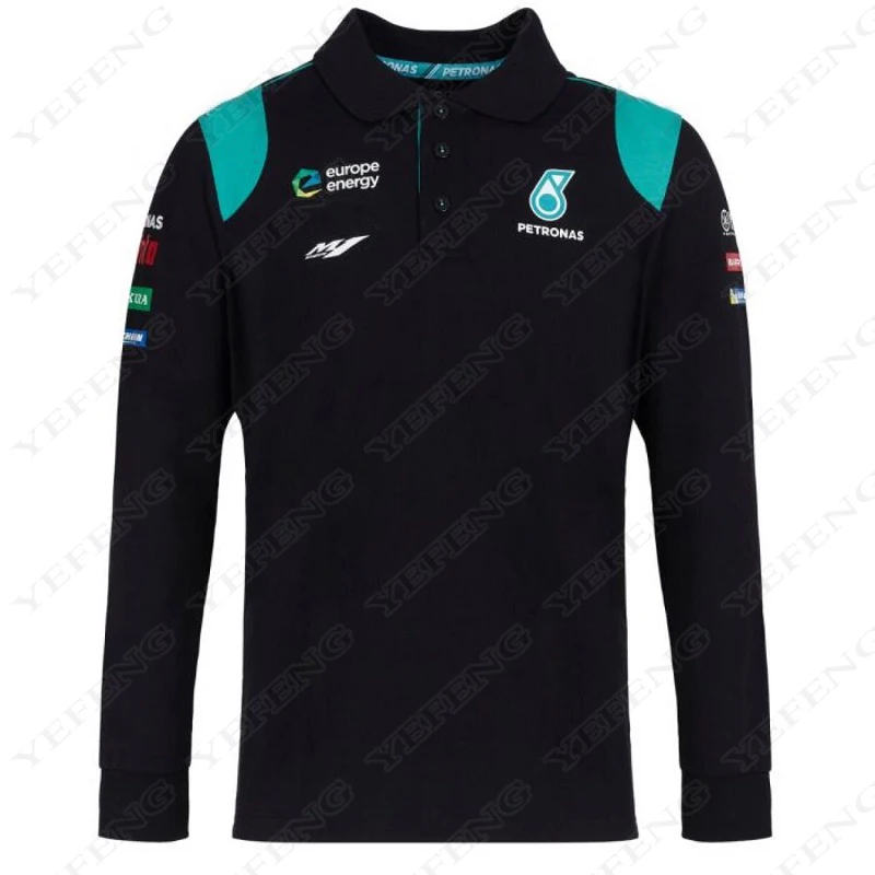 

NEW 2021 Season Petronas Printed For Yamaha POLO Shirt Ractory Racing Team Motocross Clothing Long Sleeve T-Shirt