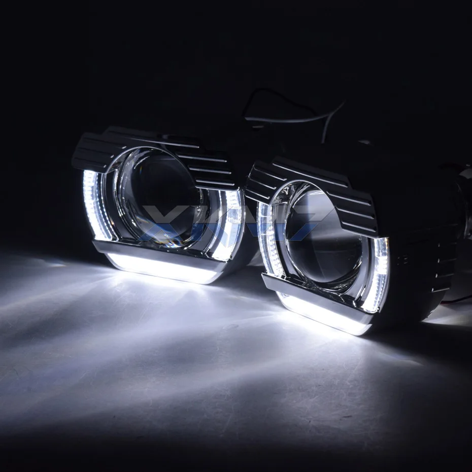 Линзы для фар Mini 2,0 angel eyes Bi-xenon объектив H1 HID проектор светодиодный Halo комплект для H4 H7 автомобильные фары аксессуары для модификации DIY