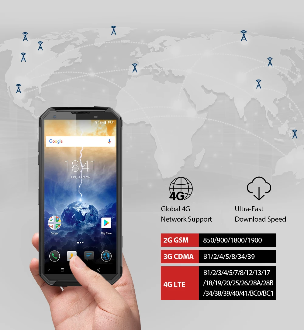 Blackview BV9500 Plus IP68 водонепроницаемый смартфон Helio P70 Восьмиядерный 10000 мАч 5,7 дюймов FHD 4 Гб+ 64 ГБ Android 9,0 мобильный телефон