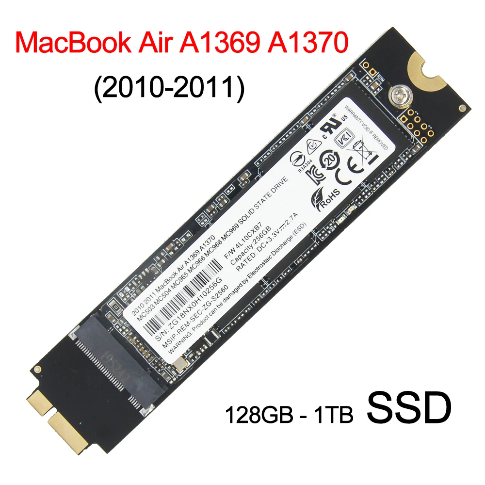 Новый твердотельный диск 256 ГБ SSD с инструментами DIY для Macbook Air A1370 A1369 (2010-2011) 256G HD