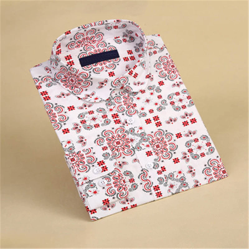 Женская блузка с длинным рукавом Dioufond красная Повседневная рубашка цветочным