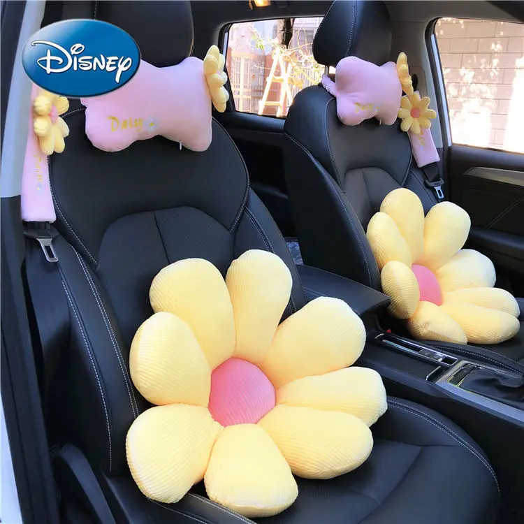 

Disney Daisy Car Backrest Pad Waist Support Cartoon Cute Seat Cushion Car Headrest Lumbar Support Four Seasons Universal