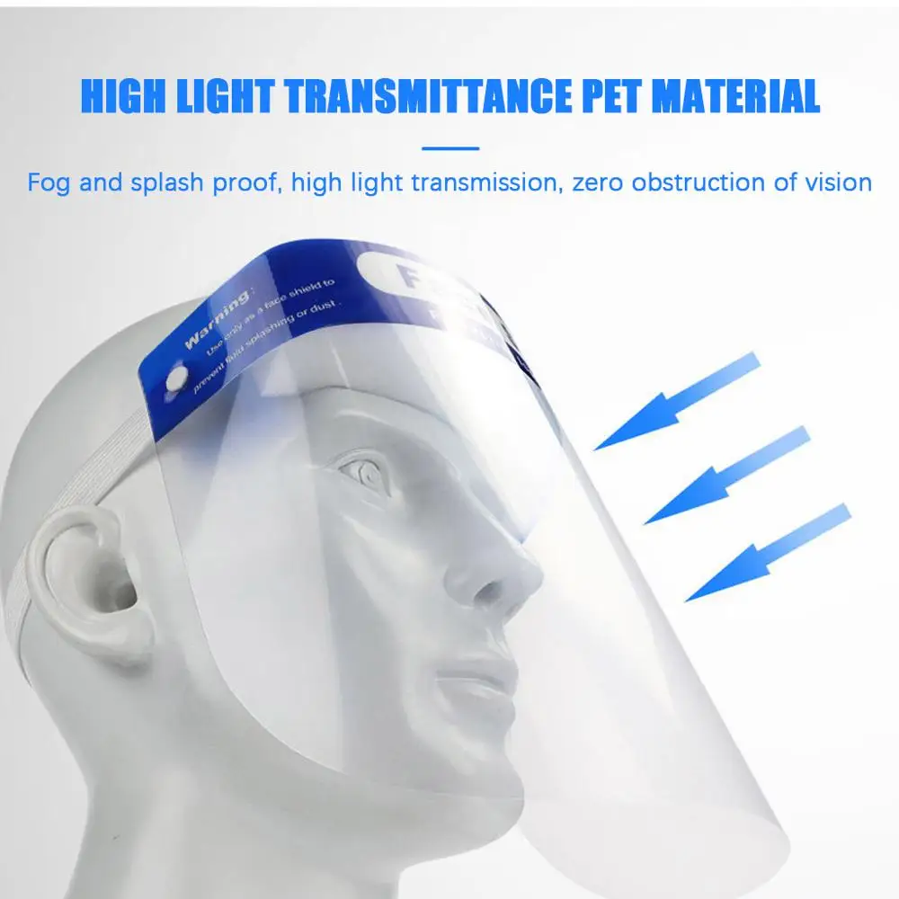 Faceshield защита для лица прозрачный чехол Защита от тумана visiere защитная маска
