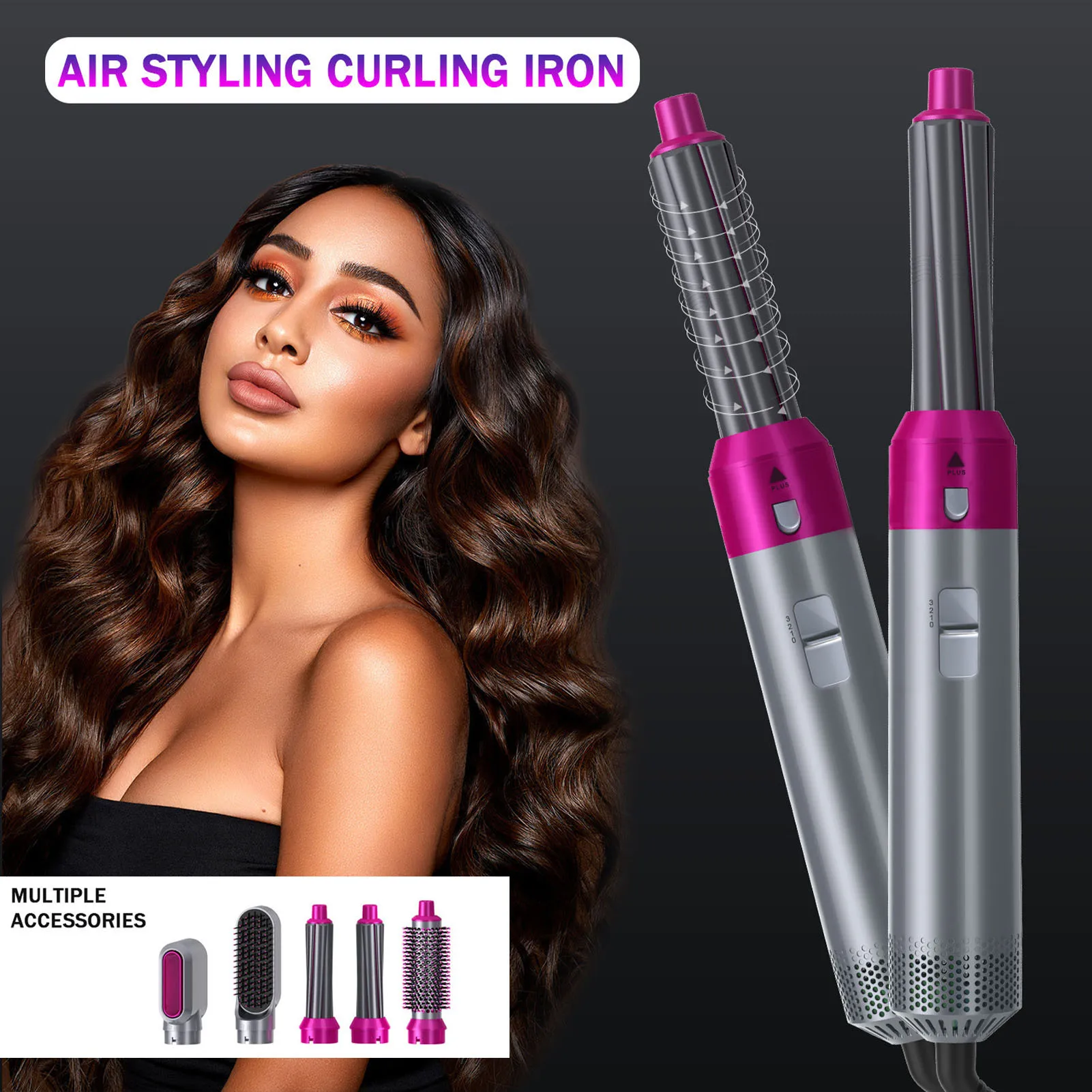 

3 IN 1 One Step Hair Dryer Hot Air Brush Hair Straightener Curler Comb Electric Blow Dryer Brush Hair Styling Tools Set