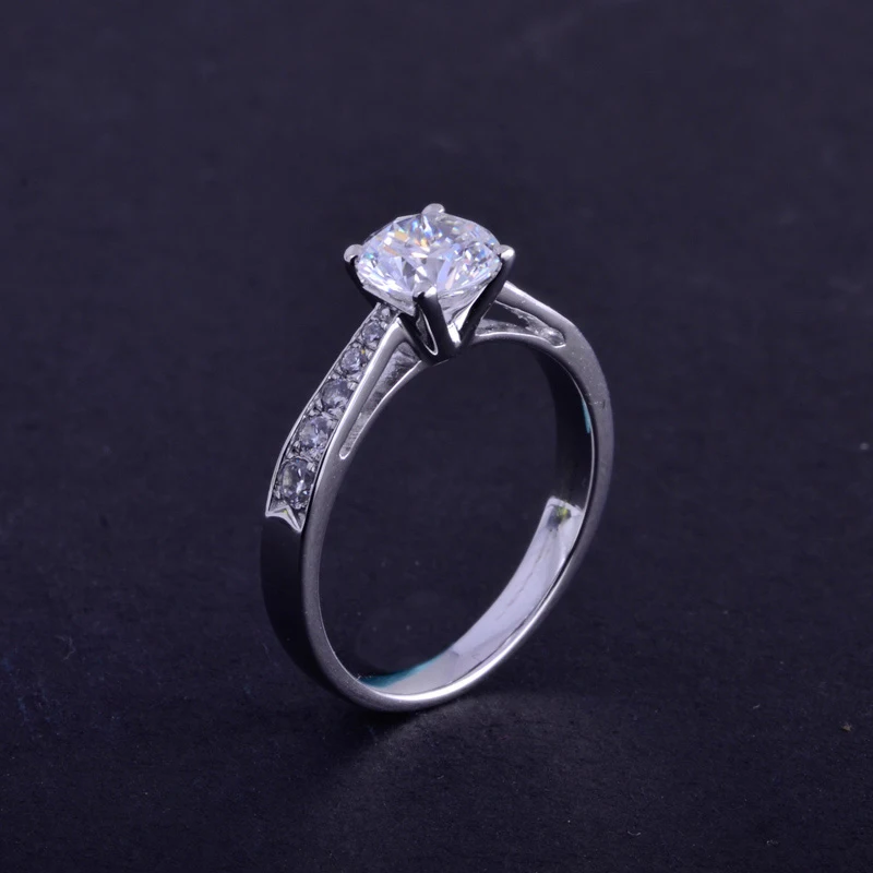 FFGems реальные 10K золото кольцо Стерлинговое Муассанит 1Ct D цвет превосходной резки