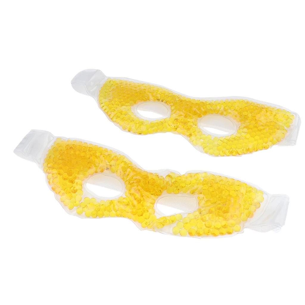 

2 Pieces SPA Gel Bead Eye Mask - Hot or Cold Reusable Ice Packs - Ice Eye Mask Blindfold for Eye Puffiness