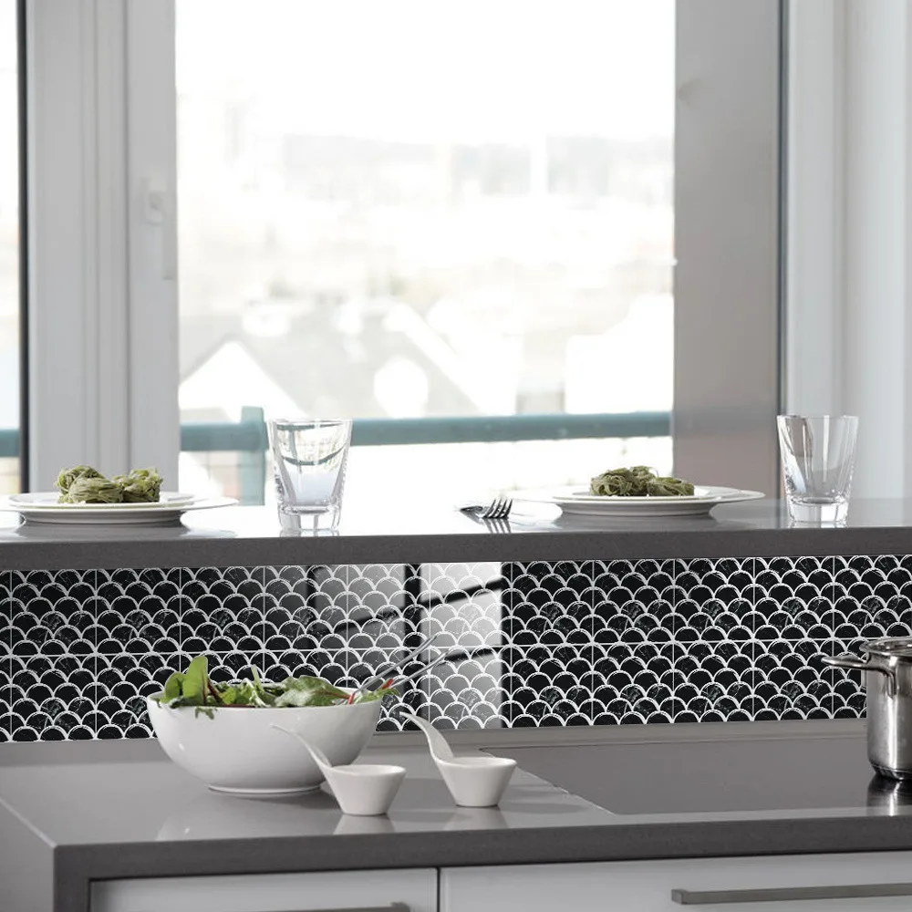 25pcs tile sticker imitation marble pattern kitchen bathroom wallpaper waterproof self adhesive wall sticker for decoration free global shipping