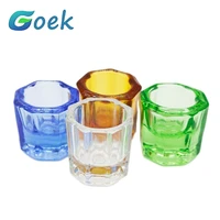 8pcsset dental glass mixing cups autoclavable octagonal reconcile cups for dentistry laboratory tools 4 colors