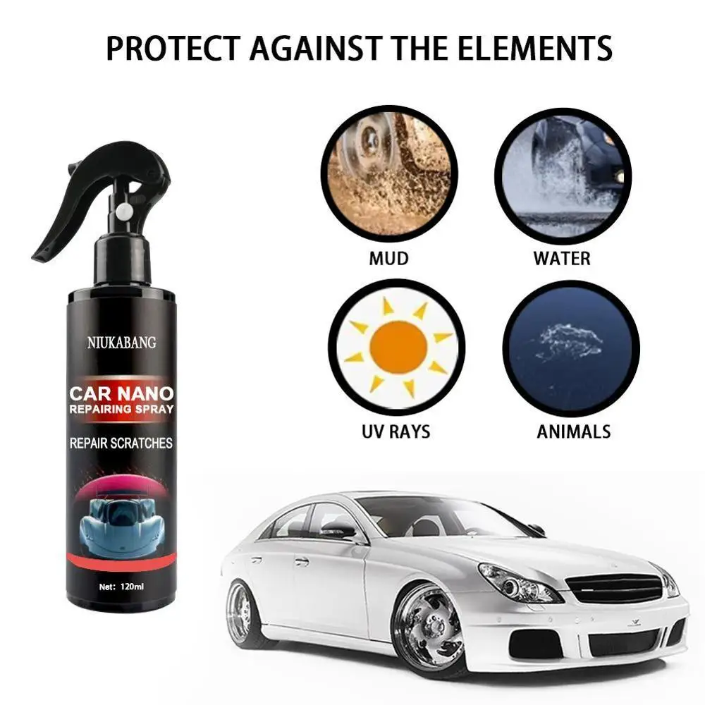 

120ml Car Scratch Repair Nano Spray Anti Scratch Spray Crystal Coating Lacquer Paint Care Polished Glass Coating Car Accessories