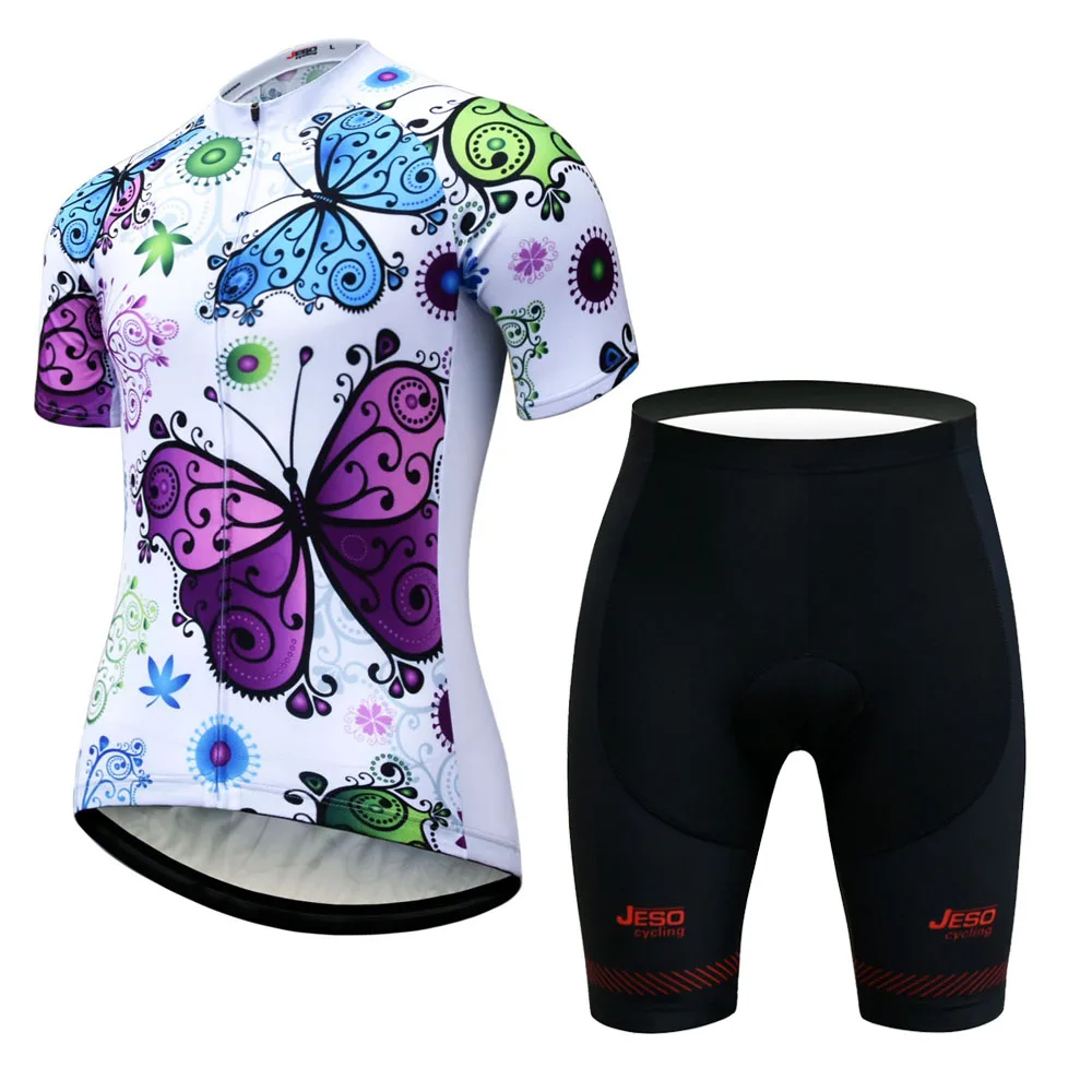 

Cycling Jersey Set Women New Bike Shirt Summer Short Sleeve MTB Cycling Clothing Maillot Ciclismo Racing Bicycle Wear Suit