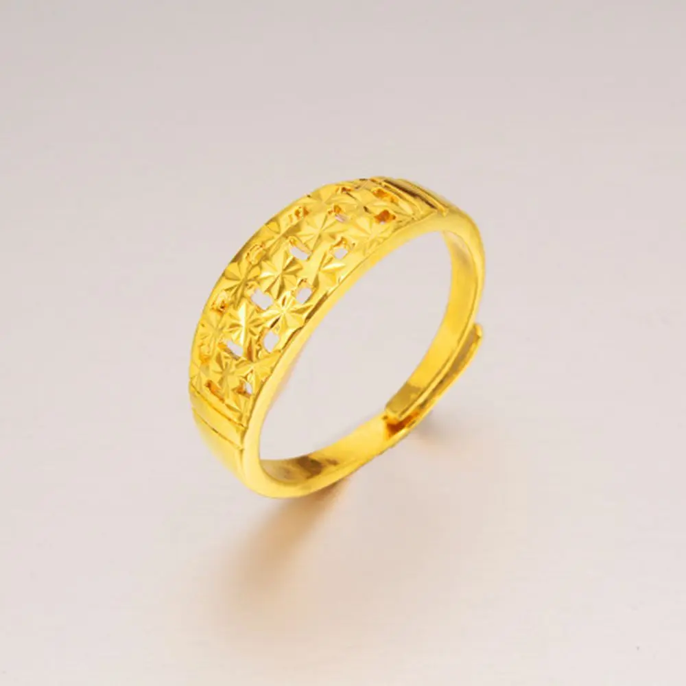 

Fashion Jewelry Yellow Gold Filled Jewelry Womens New Cuff Hollow Ring