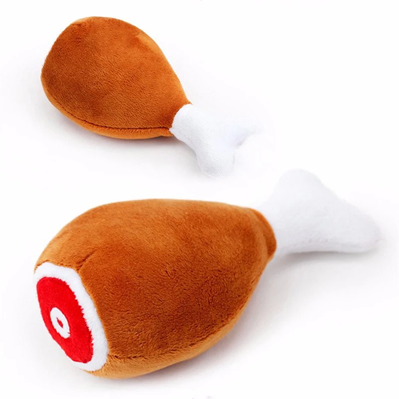 

Dog Toys Puppy Pet Play Chew Toys Chicken Legs Plush Squeaky Toy For Dogs Cats Pets Pet Products Supplies