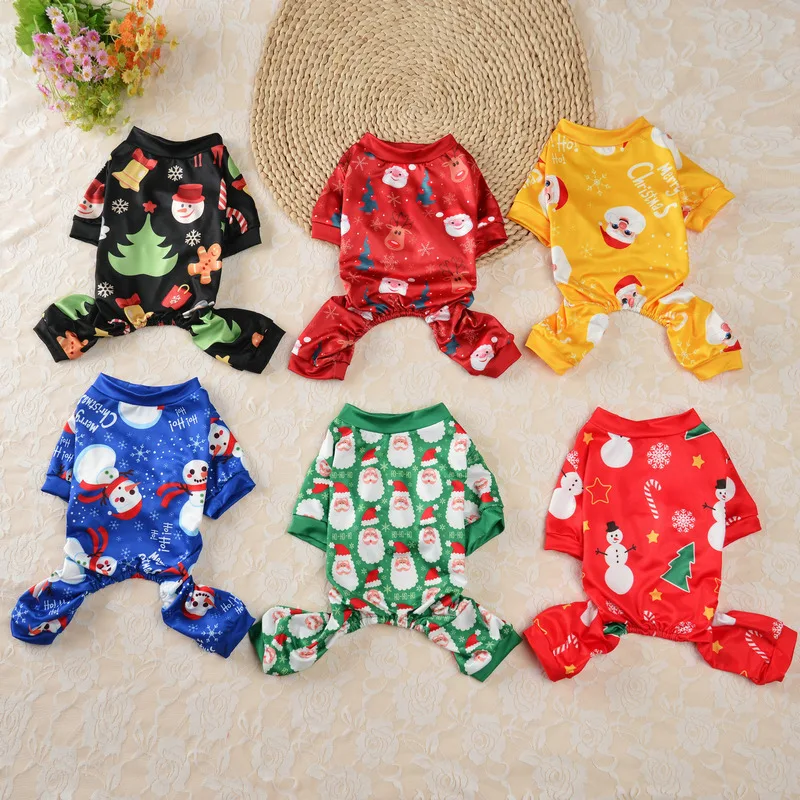 

New Pet Teddy Dog Clothing Christmas Boxers Small Dog Home Wear Pet Four-Legged Clothing Christmas Clothing Ropa Perro
