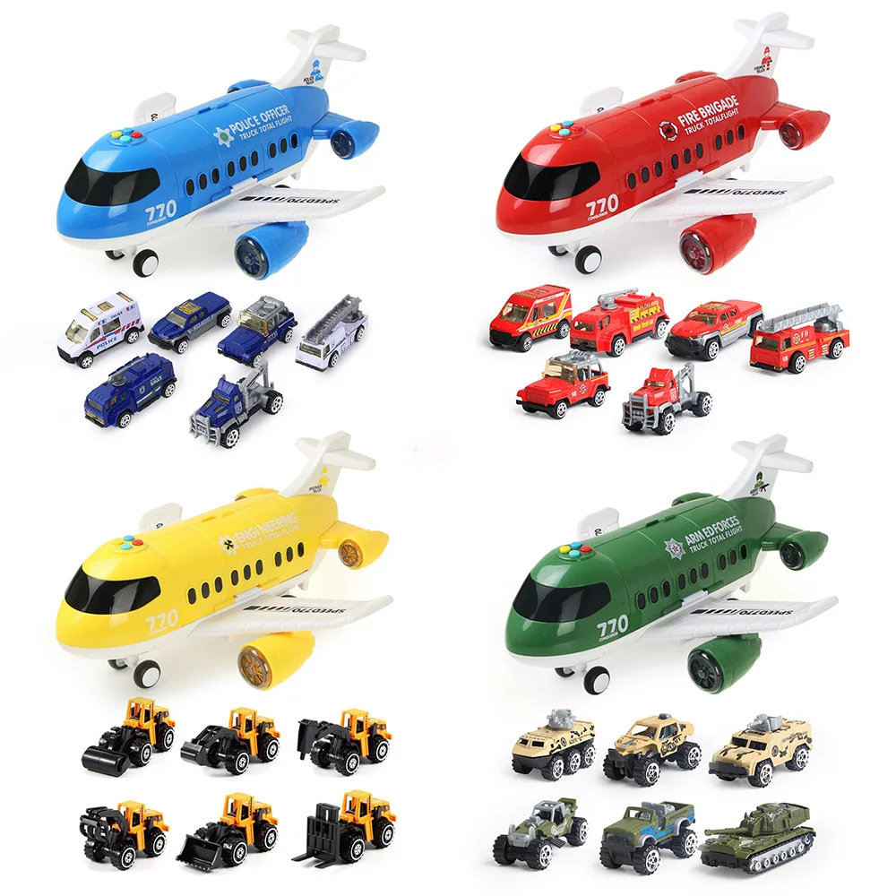 Миниатюрная игрушка из сплава с имитацией самолета инерционный самолет треком