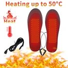 Стельки с подогревом для обуви с USB, зимние электрические подогревающие стельки для ног, подогревающие ногти, коврик, уличные спортивные Подогреваемые стельки, моющиеся