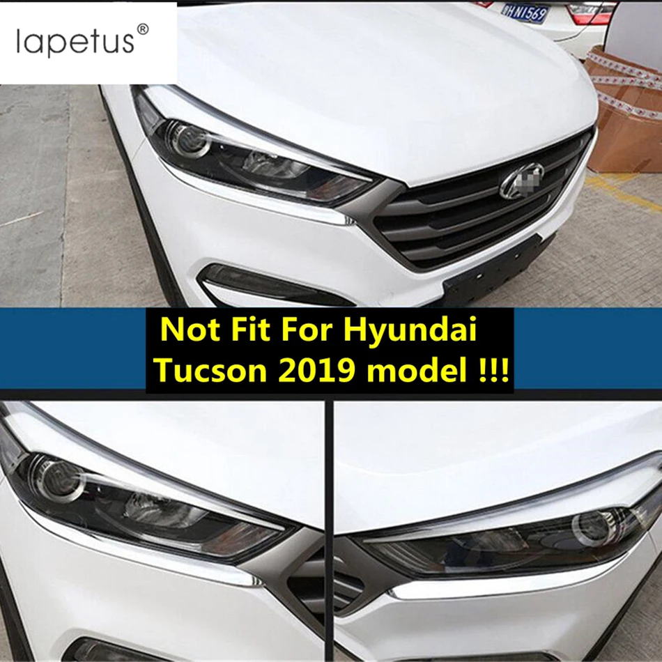 Lapetus хромированные передние фары лампа для век бровей Накладка Hyundai Tucson 2016 2017 2018