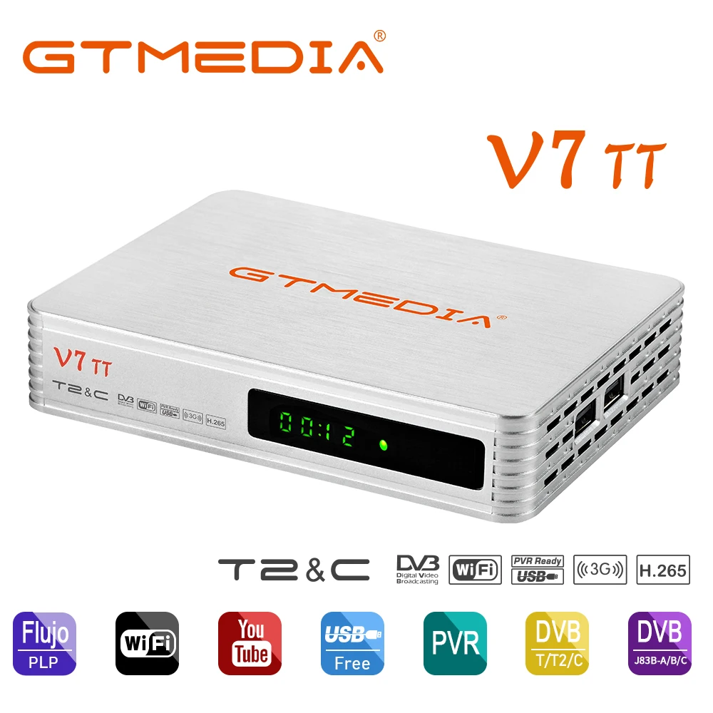 Новая модель ТВ приставка GTMEDIA V7 TT DVB T/T2/DVB C/J.83B Обновление от Pro Поддержка USB PVR Ready и