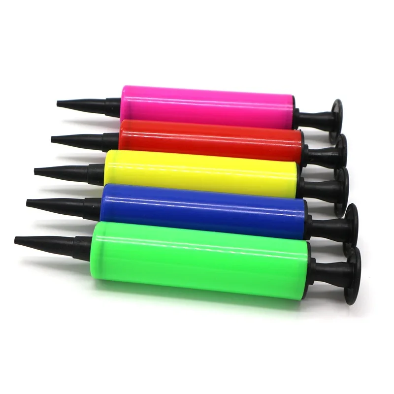 random color 1 шт. воздушный шар насос воздушный шар Аксессуары Ручной мини пластиковый насос воздушный насос портативный полезный Фольга Воздушный шар Инструменты для украшения - Цвет: random color