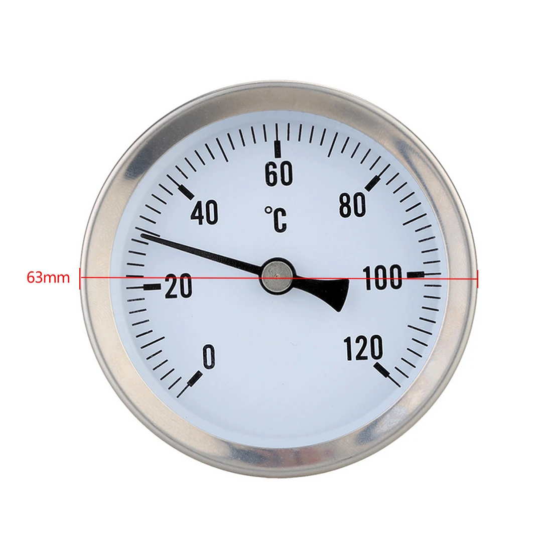 Алюминиевый трубный промышленный металлический термометр с зажимом на