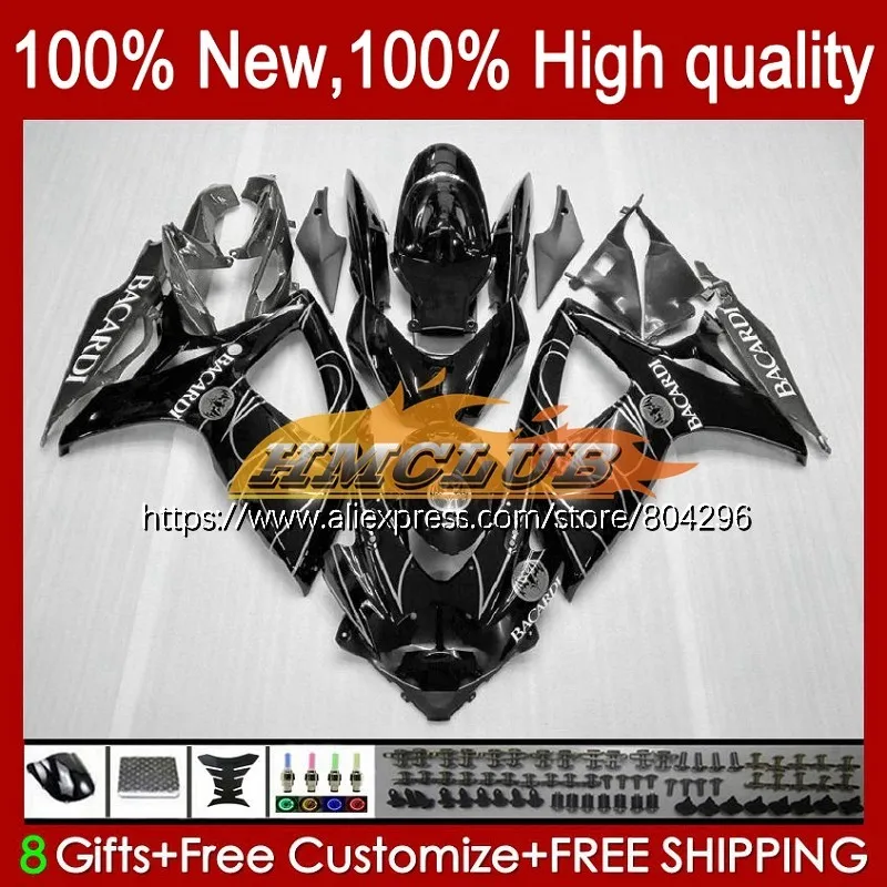 

600/750 Body For SUZUKI GSXR600 K6 GSXR750 GSXR 600 750 29No.27 GSX R750 GSXR-750 06 07 GSX-R600 Grey black 2006 2007 Fairing