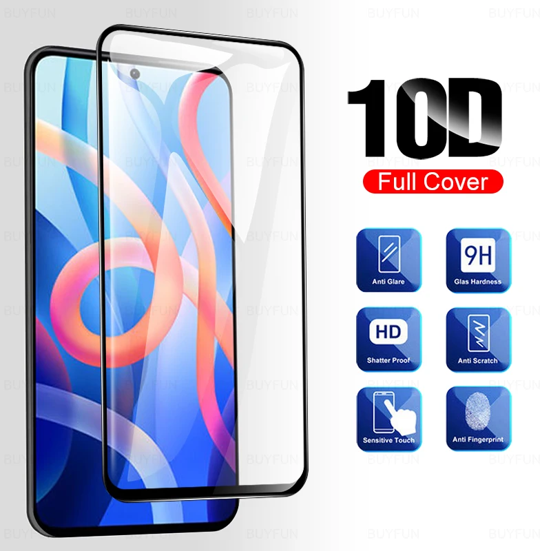 

Полное покрытие закаленное стекло для xiaomi Redmi Note 10 Lite защитное стекло Note10 10t 5G 10 4G 10S 10 Pro 10 Pro Max redmi 10x xim