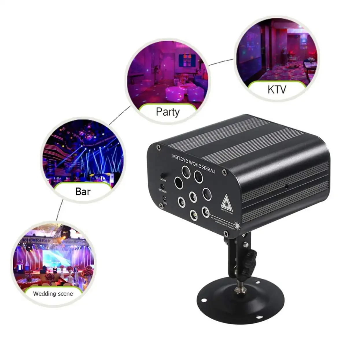 8 hole 128 Pattern Laser Light Holiday Garland Lighting Christmas Garland LED Lanpada For Christmas Home KTV Wedding Show