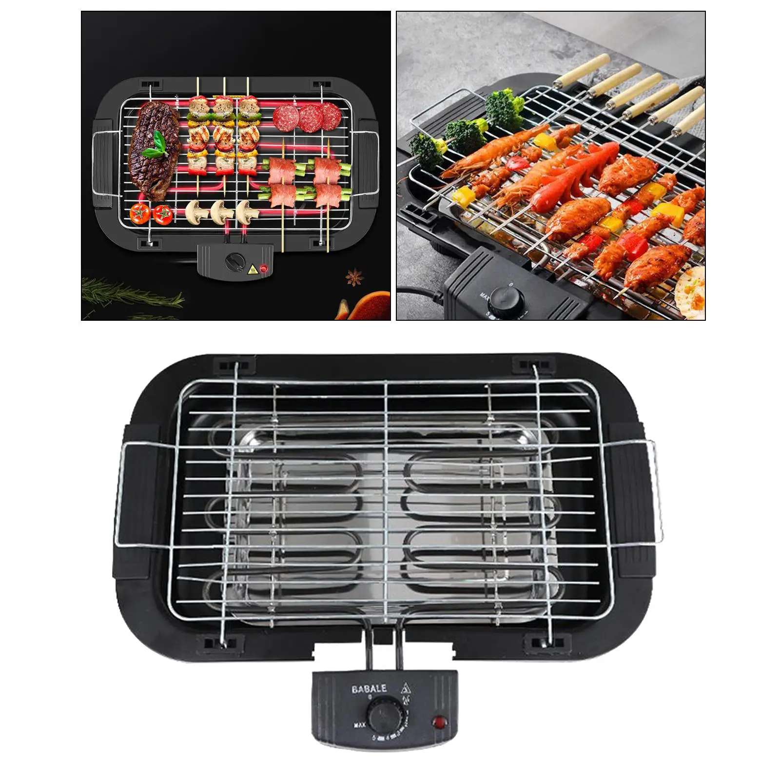 5 level control griddle electric table top adjustable temperature grill bbq barbecue garden camping cooking indoor 1300w free global shipping