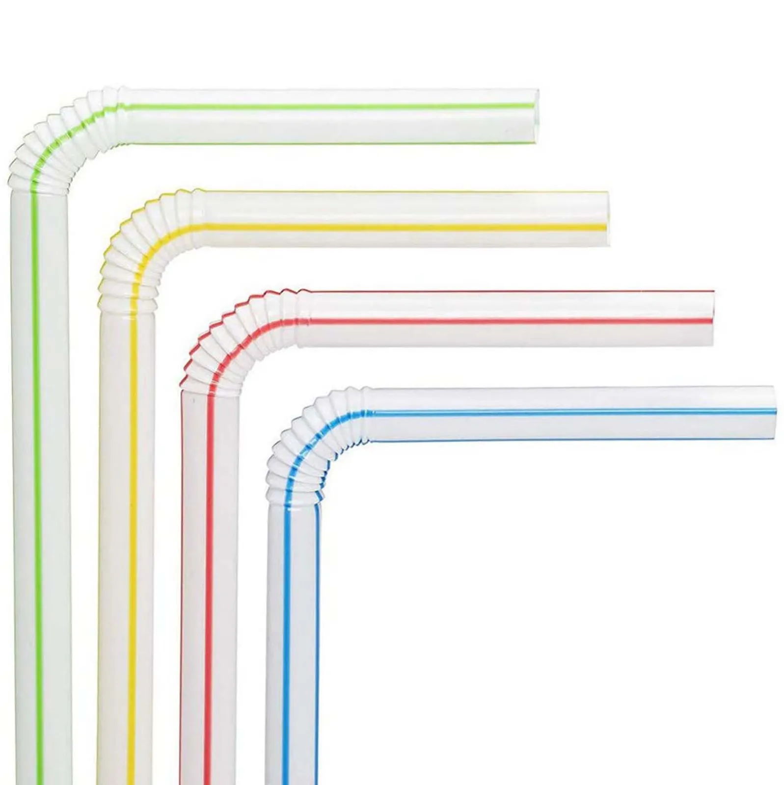 300 шт. одноразовые Пластик соломинки гибкие 21 см Кола напиток питьевой соломы Sip