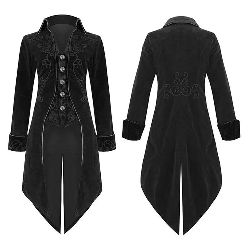 DM COS 2019 Европейский суд Готический мужской Косплей вечернее платье пальто Cos