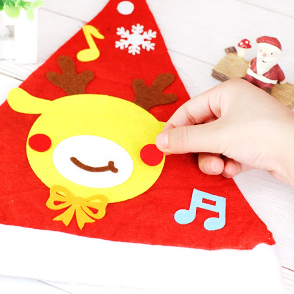 10 шт. детская Рождественская шапка ручной работы нетканый Санта снеговик