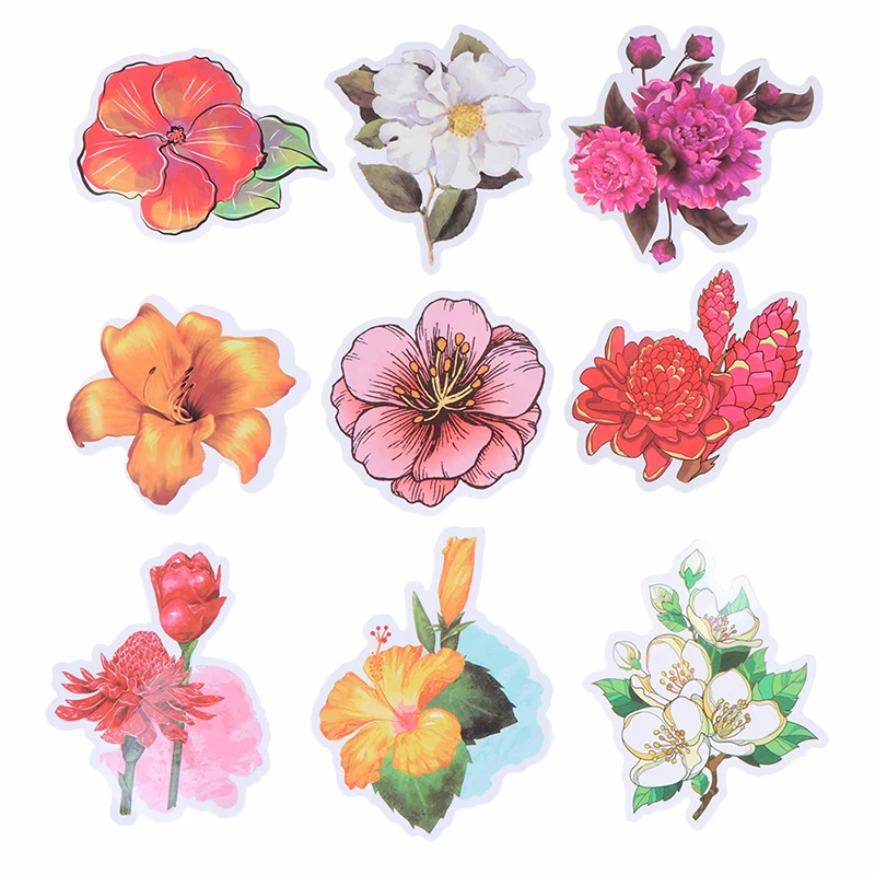 50 шт красивые красочные цветы цветет наклейки для скейтборда велосипеда
