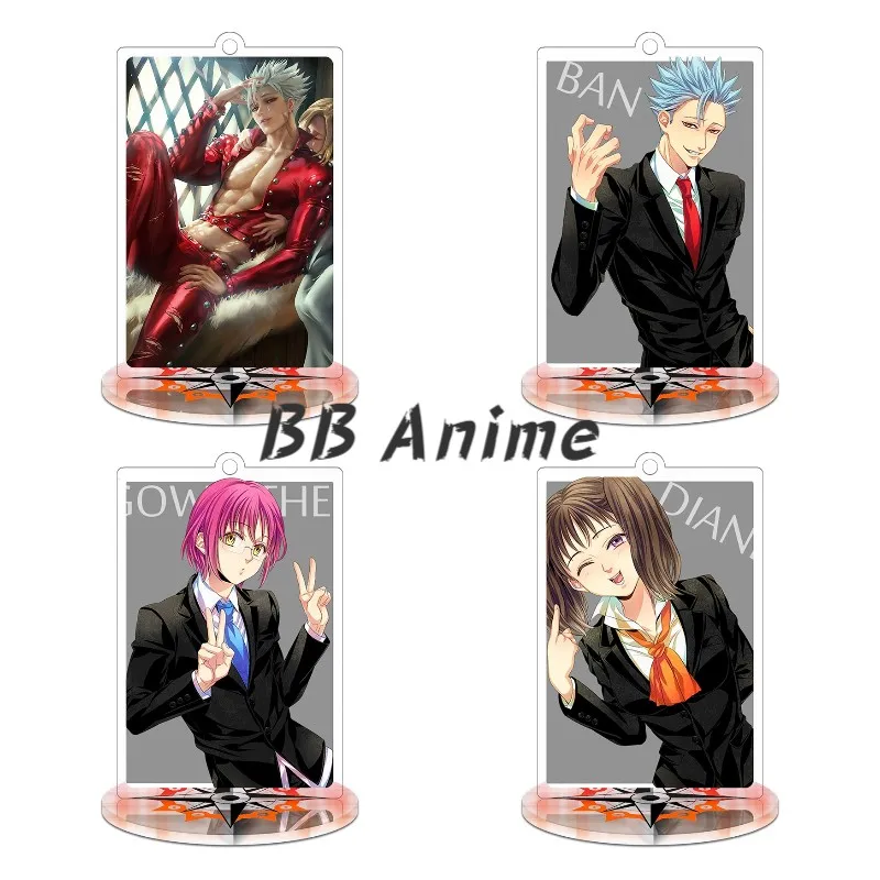 

Anime The Seven Deadly Sins Ban Figure Standing Model Plate Holder Desktop Decoration Ornaments Escanor Action Figure Keychain