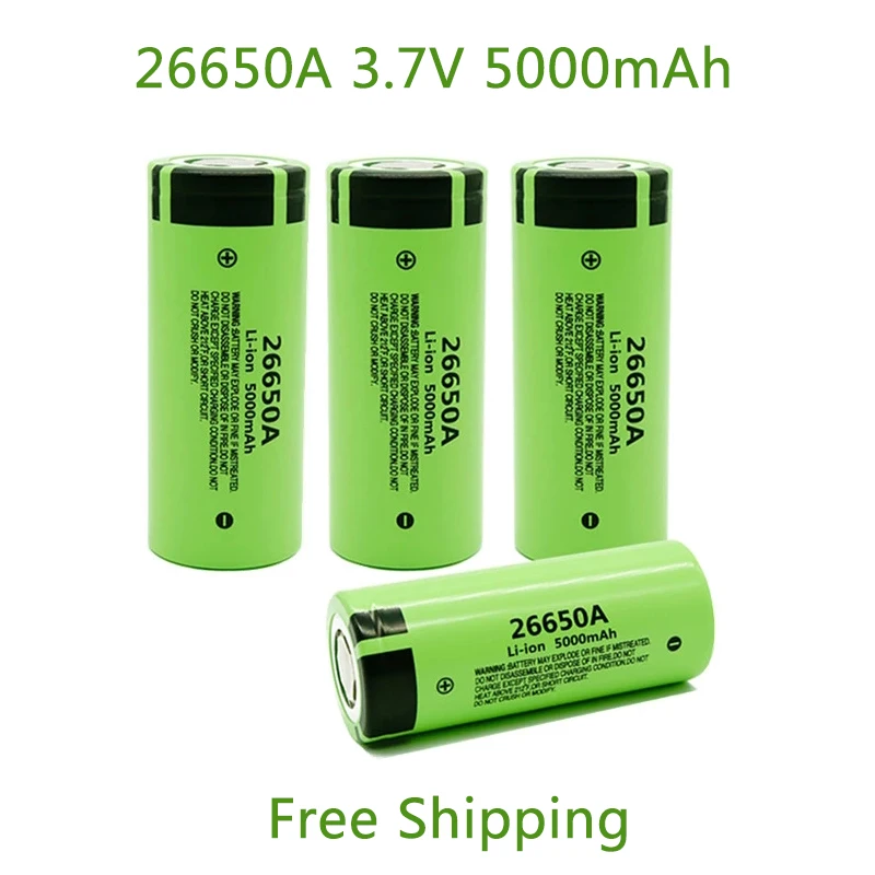 3 7 V 26650 Батарея 5000 мА/ч литий-ионный аккумулятор Перезаряжаемые для 26650A