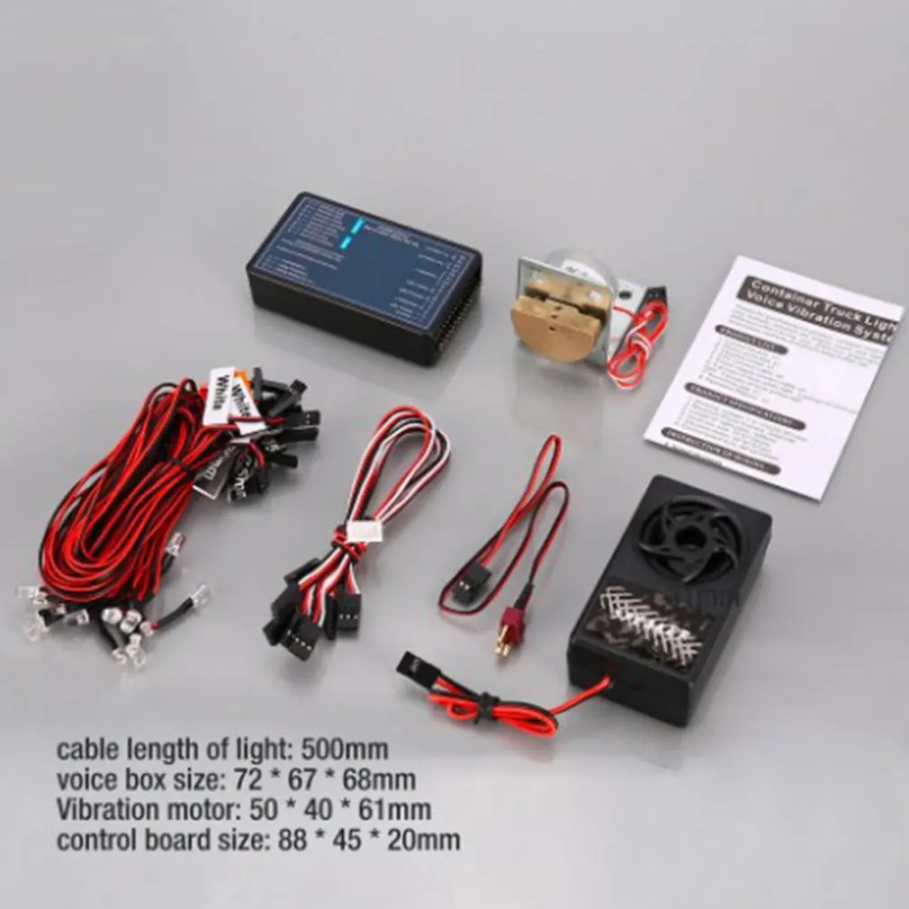 

G.T. POWER Lighting and Voice Vibration System RC Car Parts Kit for Tamiya RC4WD Tractor RC Car Vehicle Accessories Lightweight