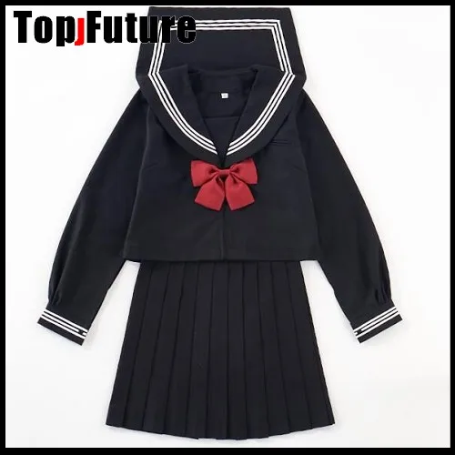 Черный школьный Костюм Форма моряка новинка школьная форма для выступлений