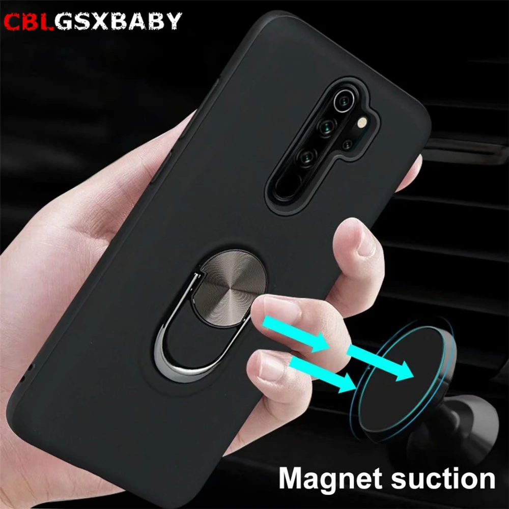 Магнитный мягкий чехол для xiaomi Redmi Note 8 7 K20 Pro Y3 7A с кольцом подставкой 9T