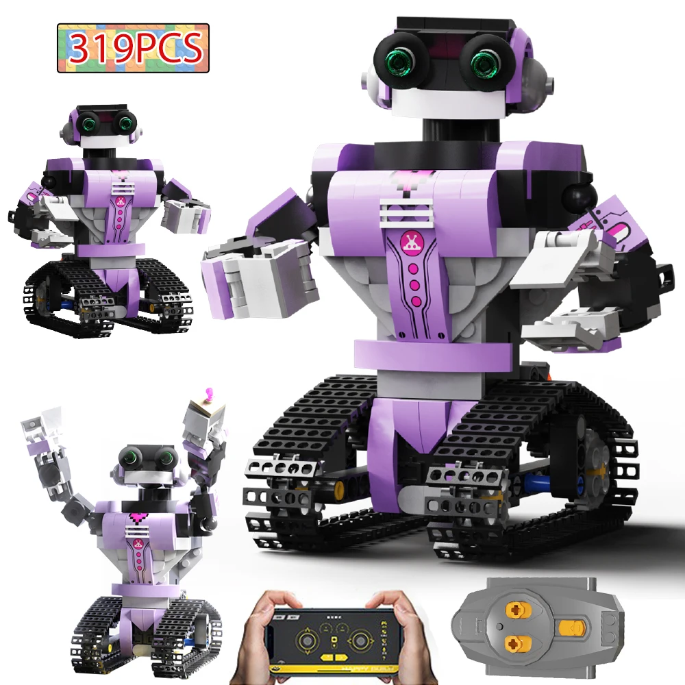 City Technical RC APP Programming Robot Building Blocks Remote Control Electric Tracked Vehicle Bricks Toys for Kids Boys Gifts | Игрушки и